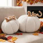 Fall Pumpkin Pillows Halloween Decoration Stripes